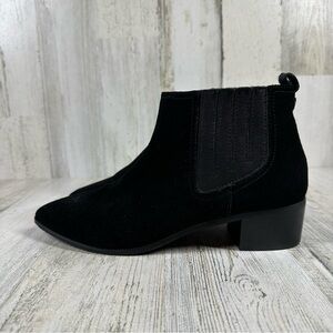 NYDJ Gilan Black Suede Ankle Chelsea Boots with Elastic Gore‎ Inserts #1368